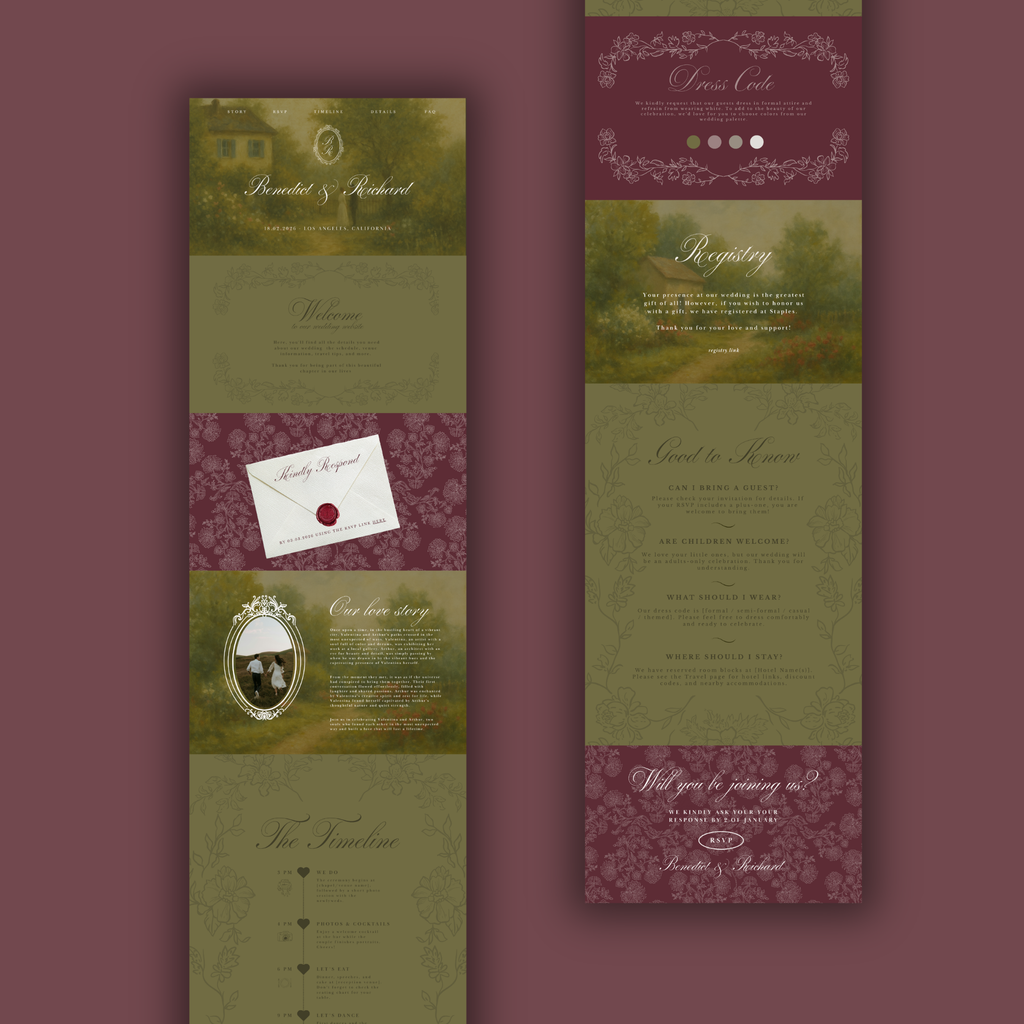 Garden Wedding Website Template