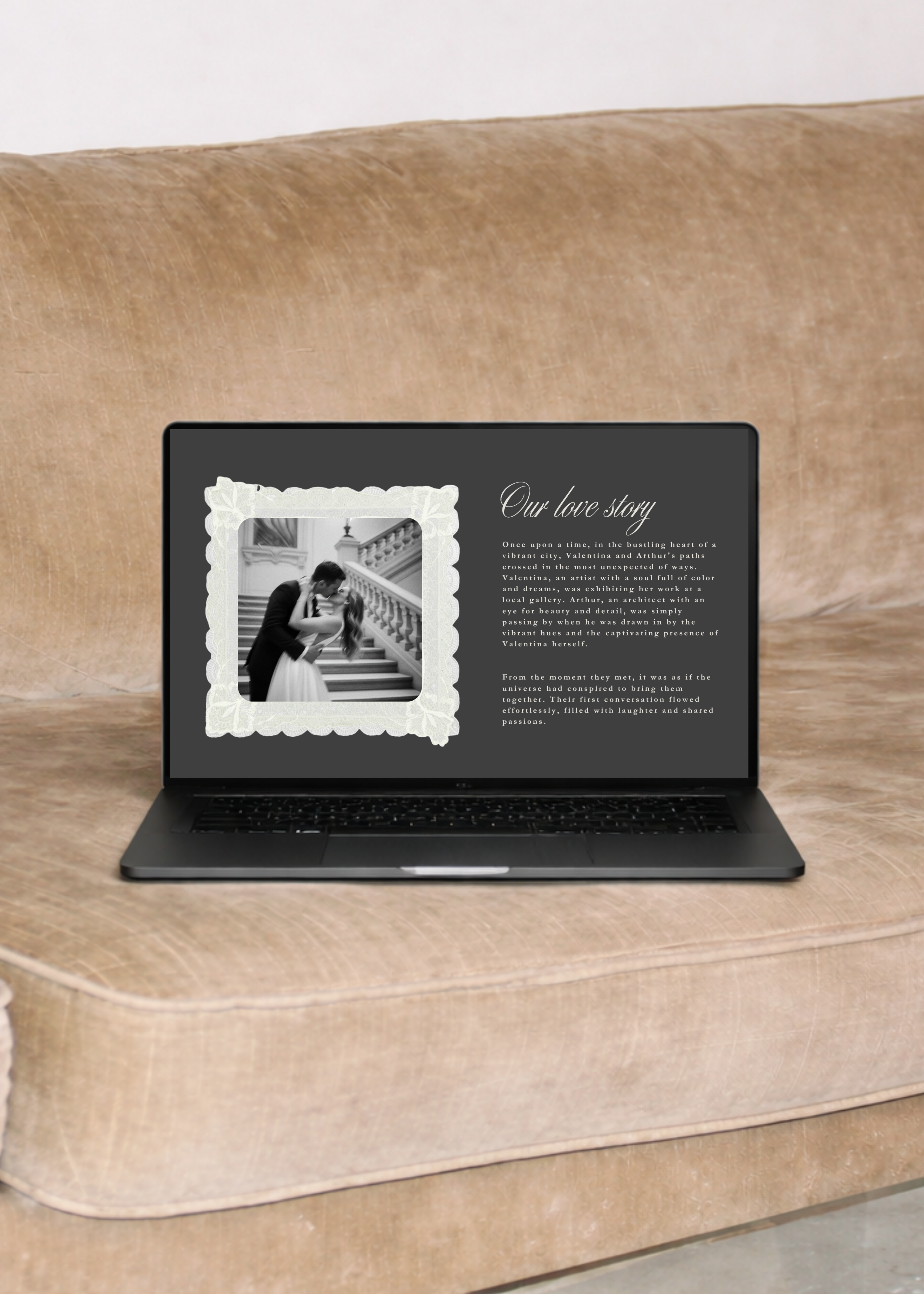 Timeless Monochrome Wedding Website Template