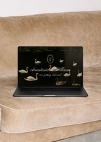 Swan & Doily Wedding Website Template