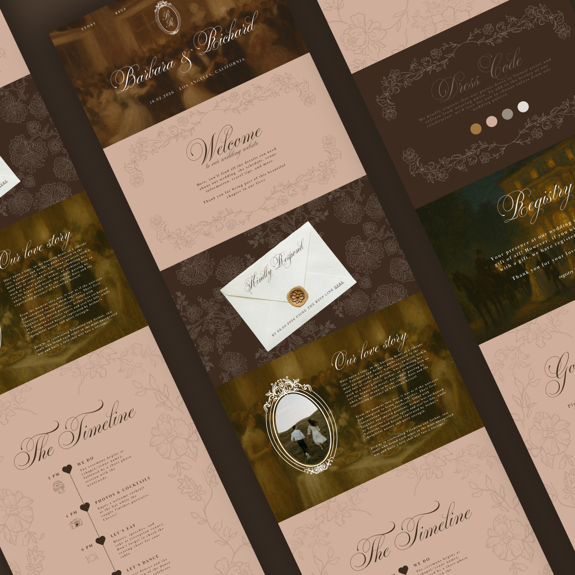 Romantic Wedding Website Template