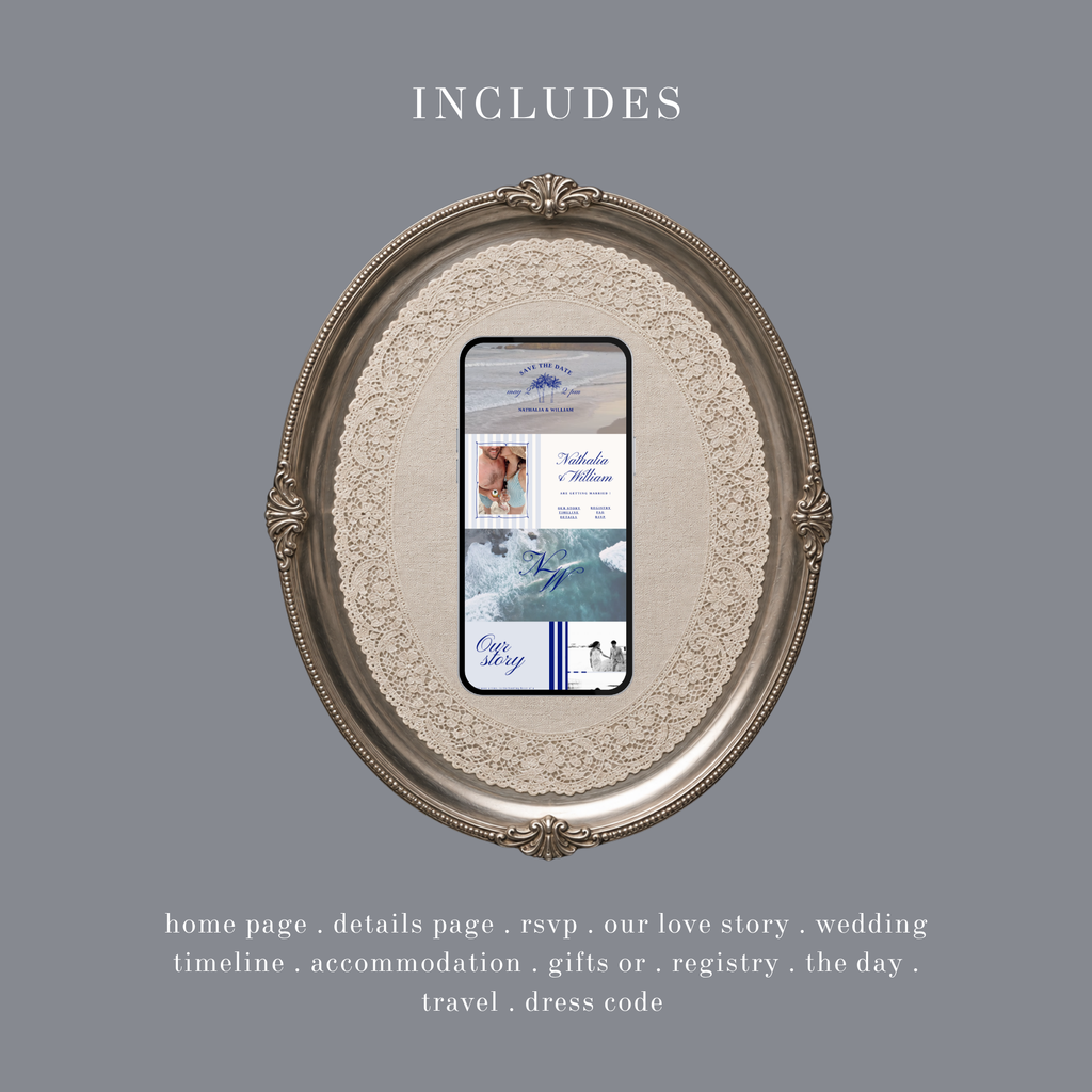 Coastal Wedding Website Template