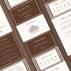 Mocha Brown Wedding Website Template
