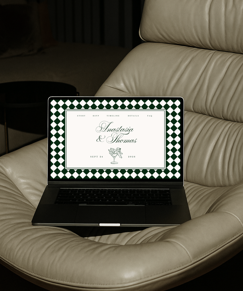 Green Harlequin Wedding Website