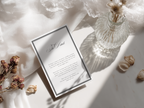 Black & White Wedding Details Card Template