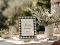 Green & White Wedding Guest Book Sign Template
