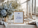 Costal Blue Wedding Guestbook Sign Template