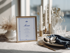 Costal Blue Wedding Menu Template