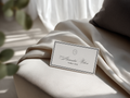 Black & White Wedding Place Card Template