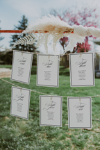 Black & White Card Seating Chart Template