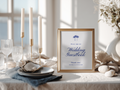 Costal Blue Wedding Guestbook Sign Template