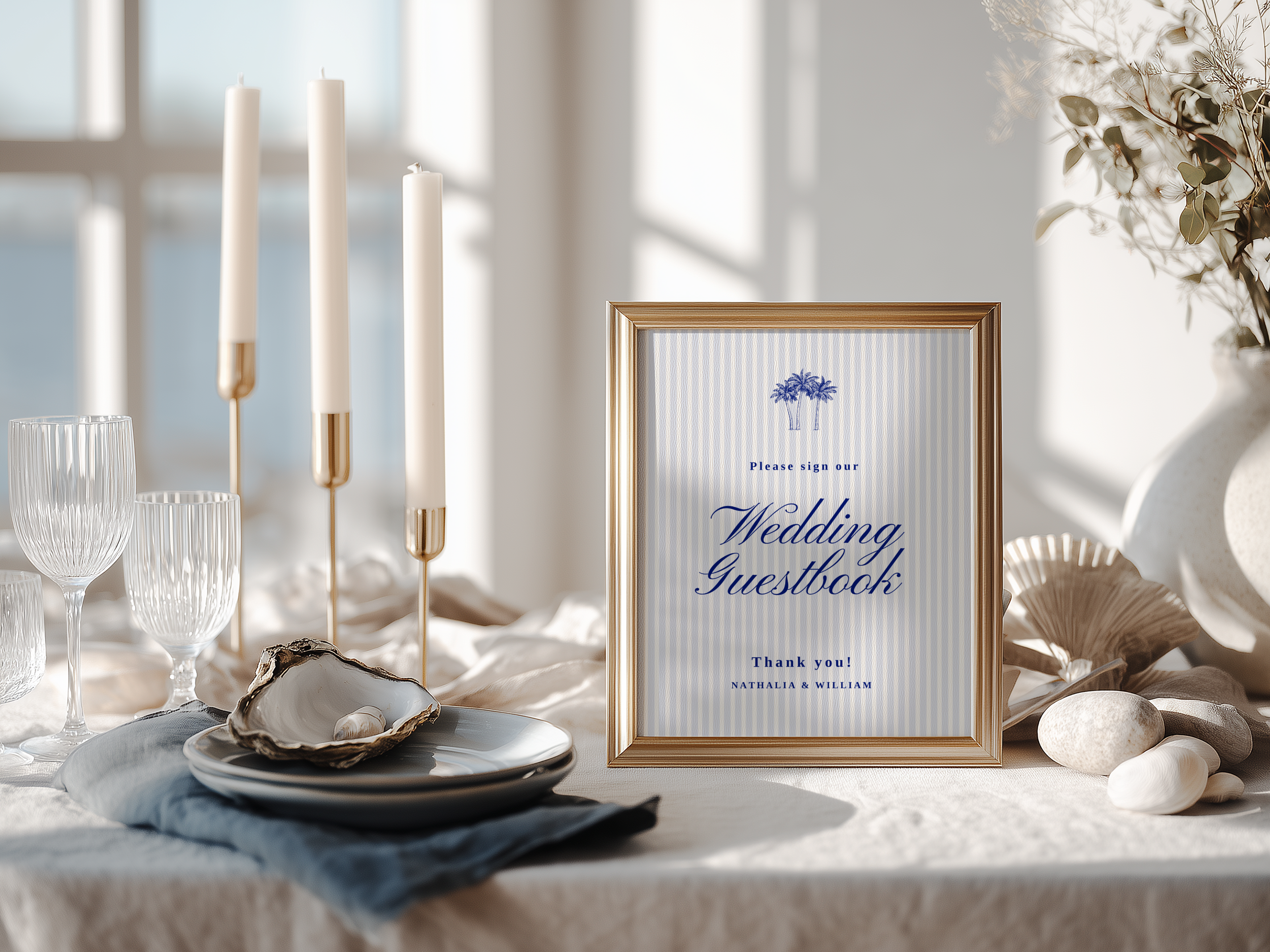 Costal Blue Wedding Stationery Suite Bundle