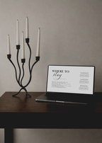 Black and White Wedding Website Template