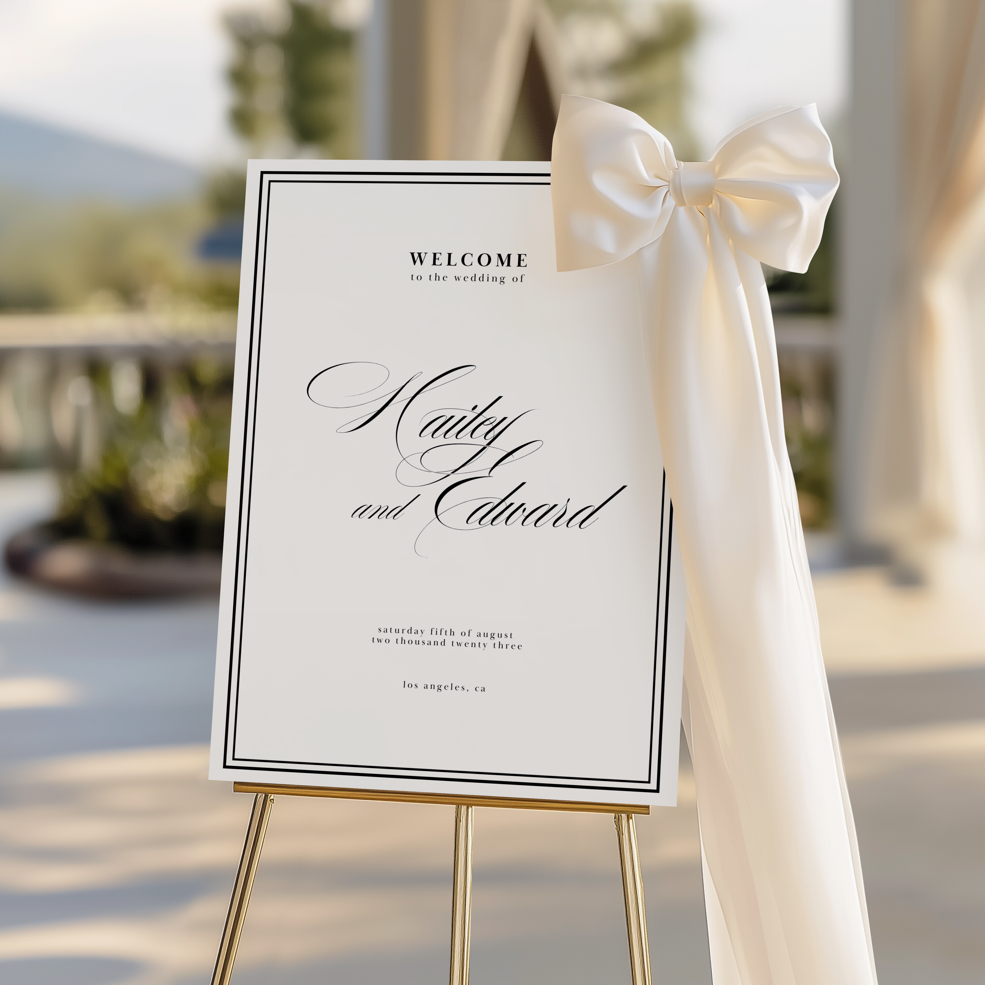 Black & White Welcome Sign Template